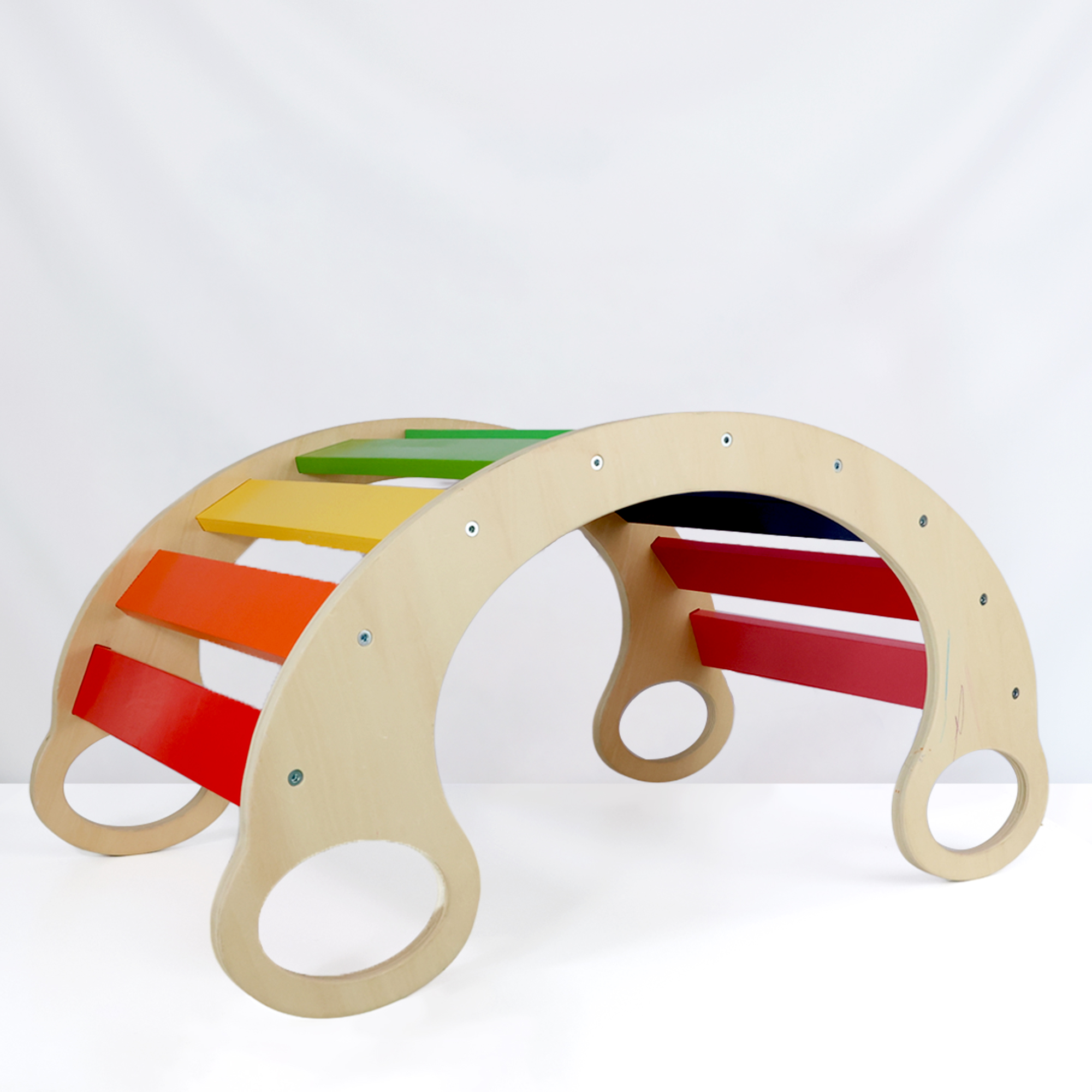 Factory Price - Wooden Rainbow Rocking Chair